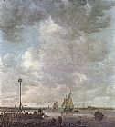 Jan Van Goyen Famous Paintings - Marine Landscape with Fishermen